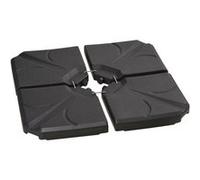Pied de parasol lot de 4 dalles de lestage pour parasol déporté dim. tot. 103L x 103l x 8H cm HDPE texturé noir Noir G