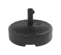 Pied de parasol | Matériau PEHD | Pour mâts de parasol de 3,4 à 3,8 cm de diamètre et 4,4 à 4,8 cm | Remplissage d'eau de 17 kg | Avec protection conique et poignée de transport | Pour jardin, balcon