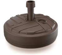 Prosperplast Base de parasol rond à rayure polyéthylène remplissable Ø 39 x 13 cm chocolat