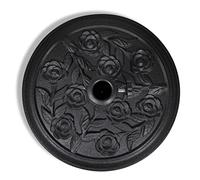 Pied de parasol rond en résine et acier, poids 9 kg, diamètre 455 mm, hauteur 340 mm, avec adaptateur pour barres de 38/48 mm, base stable pour jardin, balcon, terrasse