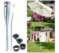 Pied de parasol - Royal Gardineer - Universel - Métal - Adaptateurs inclus - Pour parasols de 25 à 58 mm
