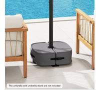 Pied de Parasol Sac Lestage COSTWAY Remplissable de 40 kg de Sable, en Tissu Oxford pour Parasols Déporté et Droit Gris