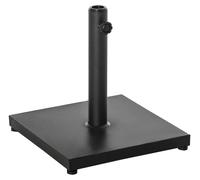 Pied de parasol - Socle - 13 kg - Pour Ø 35/38/48 mm - Verrouillage par bouton-poussoir - 40 x 40 x 43 cm - Noir