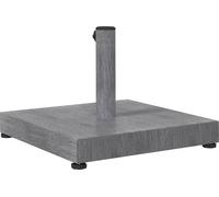 Pied de parasol vidaXL, gris foncé, aspect bois, 45 x 45 x 31,5 cm