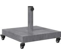 Pied de parasol vidaXL, gris foncé, aspect bois, 45 x 45 x 31,5 cm