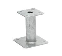 Pied de poteau fixe base 130x130x4mm hauteur 100mm - SIMPSON - PPA100