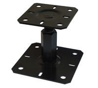 Pied de poteau réglable 100x100-130x130 H150 Noir ING Fixation