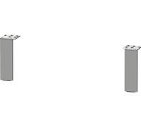 Pied de socle L-Cube Duravit, 2 pièces, 152x44x10mm, aluminium mat, UV999100000