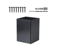 Pied de support réglable robuste pour poteau de pont | Cache de base de poteau en acier inoxydable avec vis pour garde-corps, support de boîte aux lettres, clôture en bois, sol