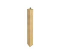Pied de Table Basse - CIME - Carré - Hêtre Brut - Blanc/Beige - 36 cm de Hauteur