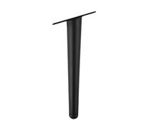 Pied de Table Métal Noir pour Bureau Scolaire et Table Canapé | Fer et Caoutchouc, Protection du Sol, Installation Simple, Bas de Protection
