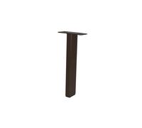 Pied Lit - Métal - Carré - Époxy Marron - Hauteur 24 cm - Charge 50 kg