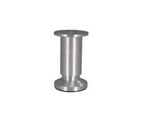 Pied Meuble Cylindrique Réglable 38x100 - Aluminium Brossé Gris