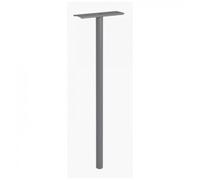 Pied pour boîte aux lettres - aluminium - gris - avec platine DECAYEUX
