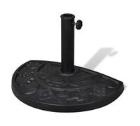 Pied Socle Base De Parasol Semi-Circulaire En Résine Diamètre 38 Et 48 Mm 9 Kg Noir Helloshop26 2202079 Multicolore