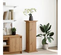 Piédestal avec rangement - vidaXL - Chêne artisanal - Bois d'ingénierie - 31x30x90 cm - 3 compartiments - 1 porte