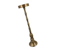 Piédestal décoratif, table d ' appoint ronde en métal avec assemblage facile, meubles en bronze pour d ' entrée, meuble d ' appoint en bronze, présentoir rond compact, décoration d ' angle mince
