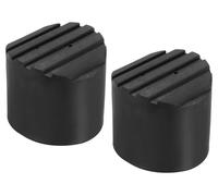 Pieds antidérapants pour escaliers, 90 mm, 2 pièces, en caoutchouc, couleur noire