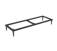 Pieds d'armoire Meuble Métal 15cm Hauteur, Pieds Support Remplacement Robustes For Table Commode, Base Canapé avec Trous Pré-percés for Meuble TV de Table D'appoint Canapé(Black,120x40x15cm)