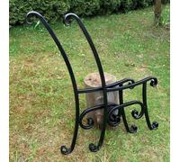Pieds de banc 2pcs. noir Patins de banc Châssis de banc métal Pieds de banc de jardin