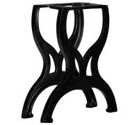 Pieds de banc - vidaXL - Cadre en X - Fonte - Noir - Style industriel