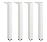 Pieds de Canapé Argent, Lot de 4 Pieds Meuble Réglable Pied de Cuisine Carré Pied Banc Aluminum Alloy | Anodisé Patte Armoire Hauteur: 3-40cm Fauteuils Wardrobe Bricolage Casier Tiroirs 40cm/15.7"