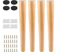 Pieds de meubles en bois 40 cm - Chêne - Pieds de rechange pour fauteuils, tables de salle à manger et meubles TV