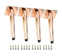 Pieds de meubles en métal, Pieds de meubles en métal, 4 pièces, assortiment cônes, canapé, bureau, remplacement for, Table, meuble TV, chaise(Rose Gold,20cm/7.87in)