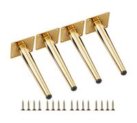 Pieds de meubles en métal, Pieds de meubles en métal, 4 pièces, assortiment cônes, canapé, bureau, remplacement for, Table, meuble TV, chaise(Gold,12cm/4.72in)