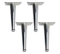 Pieds de meubles en métal, Pieds de meubles réglables 4 pièces pieds coniques en métal anodisé hauteur 10,5-72,5 cm multicolore(Silver,10.5cm/4.1")