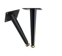 Pieds de meubles en métal, Pieds de meubles réglables 4 pièces pieds coniques en métal anodisé hauteur 10,5-72,5 cm multicolore(Black,30.5cm/12")