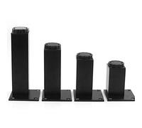Pieds De Meubles Réglables 10cm 12cm 15cm 20cm 25cm 30cm 40cm,Pieds De Table Métal,Jambes De Remplacement Diy,Noir/Argent,Pieds De Meubles Pour Canapé Bureau Table Basse,4 Pieces,Black-35cm/13.78in