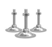 Pieds de nivellement réglables, coupelles de pied, Base de jambes de tour 66mm, fer galvanisé, filetage M12, 8 pièces(66xM12x100mm)