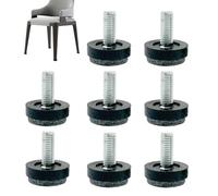 Pieds de nivellement robustes filetés pour pieds de meubles, vis de 3,8 x 3,1 cm avec écrou hexagonal, glissière en acier zingué, boulon de base réglable avec en nylon, rehausseur de hauteur de
