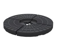 Pieds de parasol - Outsunny - lot de 4 poids lestage déporté à remplir eau 52 kg sable 60 kg - HDPE - 48x48x8cm - noir