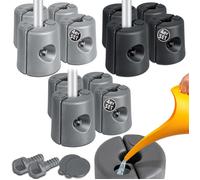 Pieds de pavillon remplissables noirs - KESSER - Set de 4 pièces - Polyéthylène haute densité - 22 x 22 x 25 cm