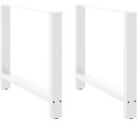 Pieds de table basse Blanc 2 pcs. 100x(72-73) cm Acier - Pieds de table 4013321