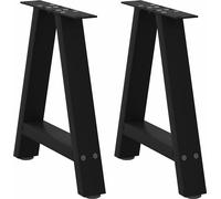 Pieds de table basse design en forme de A 2 pcs. noir 38x(42-43) cm acier, pieds de table 2024 Nouveau