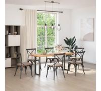 Pieds de table console en forme de U, 2 pièces, anthracite, acier | Design géométrique moderne, pieds réglables, supports pré-percés, vis incluses, table non incluse