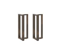 Pieds De Table Console En T 2 Pièces Noir 38 X 25 X 72-73 Cm Acier Vidaxl