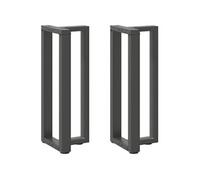 Pieds de table console forme de T 2 pcs 25x28x(72 73) cm acier Gris G