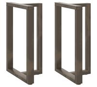 Pieds de table de bar en forme de T, 2 pièces, noir, 60 x 35 x (90-91) | Acier revêtu par pulvérisation, niveleurs réglables, trous pré-percés, vis incluses, plateau non inclus