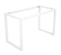 Pieds de table en acier industriel, kit de pieds de table de cuisine, salle à manger, cadre en métal lourd, hauteur 72,5 cm, charge 300 kg, avec vis et coussinet antidérapant (100 x 65 cm, noir)