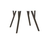 Pieds de table en bois noir, lot de 4, design épuré - Pomax, Hopper - 41x8x73 cm