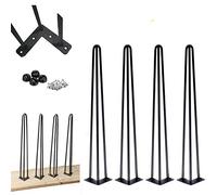 Pieds De Table en Épingle à Cheveux 71 Cm, Pieds De Table en Métal pour Meubles Modernes du Milieu du Siècle Noir, Lot De 4