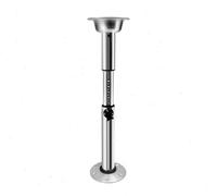 Pieds de table industriels - Pieds de tabouret de bar réglables - Hauteur : 56,5 à 75 cm - Pieds de meuble en aluminium pour îlot de cuisine, comptoir, établi - Argent