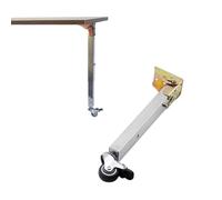 Pieds de table pliants avec roues pivotantes à 360° - Support en fourrure - Mécanisme de levage PushPull pour tables et cabines
