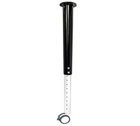 Pieds de Table Télescopique,1 Pcs Réglable en Fer Réglables Pied Pieds de Meubles,Push-Pull Lift Pieds de Bureau de Bar,pour Tables de Salle À Manger Support,avec Roulettes (59-99.5cm,Black)