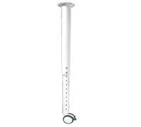 Pieds de Table Télescopique,1 Pcs Réglable en Fer Réglables Pied Pieds de Meubles,Push-Pull Lift Pieds de Bureau de Bar,pour Tables de Salle À Manger Support,avec Roulettes (40-62cm,White)