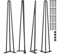 Pieds de table - VEVOR - 4 Pcs - Acier au carbone - 16"" - Charge max 100 kg